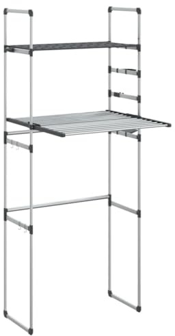vidaXL Waschmaschinenregal 77x52x192 cm Aluminium