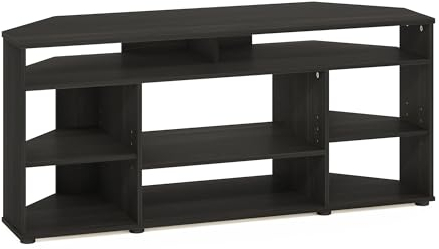 Furinno Jensen Soporte para TV Centro De Entretenimiento De Esquina Consola para TV De hasta 55 Pulgadas para Sala De Estar Dormitorio Color Espresso
