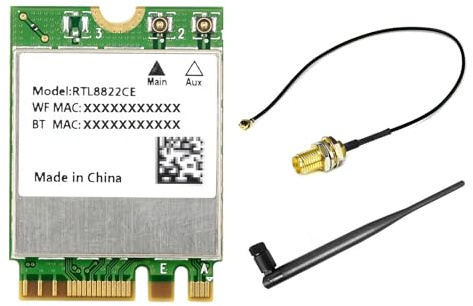 Waveshare RTL8822CE Wireless NIC, 2.4G/5GHz Dual-Band WiFi 5, BT5.0, High Speed and Low Latency, RTL8822CE-CG Core, High Speed Wireless Card