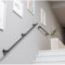 mosegor Handrails for Stairs 2.5M Metal Railing Banister Handrails Wall Mounted Iron Pipe Stair Rail for Indoor Outdoor Stairs Hospitals Bathrooms Yards