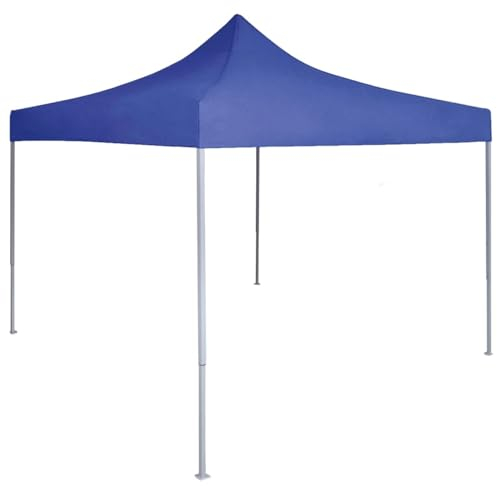 JUDYY Profi-Partyzelt Faltbar, Festzelt, Pavillion, Bierzelt, Garten Party Zelt, Gartenzelt, Grillpavillon, 2×2 m Stahl Blau