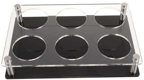 PRETYZOOM 2pcs Multi-purpose Shot Glasses Holder Rack Acrylic Cup Holder Drinks Tray for Home