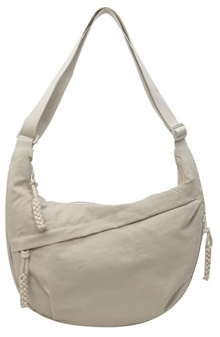 AiNinXun Mezzaluna Borsa a tracolla da donna Borsa a tracolla in nylon Borsa laterale con tracolla regolabile Borsa a mezza luna Borsa a tracolla Grande capacità Borsa a tracolla per viaggi casual