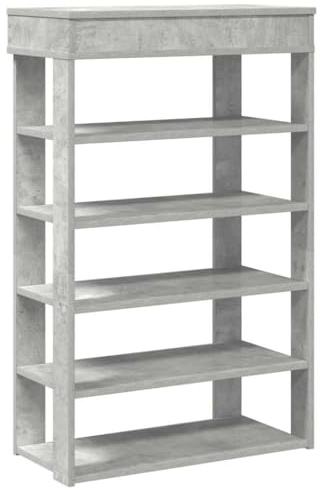 vidaXL Schuhregal Betongrau 60x30x98 cm Holzwerkstoff