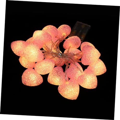 Ciieeo 1 Pc Guirlande Lumineuse d'amour Lumière Mariage Lampe à LED Guirlandes Lumineuses à LED Para Nuit Fée Pinces à Linge avec des Coeurs Décorations De Clôture Chaud Plastique Rose