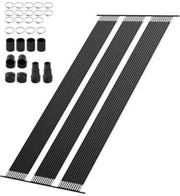 VEVOR Solarkollektor Poolheizung, 1235x7340 mm HDPE-Pool-Heizsystem, mit komplettem Zubehör, Solar-Poolpanel, erhöht die Wassertemperatur, für oberirdische und unterirdische Pools