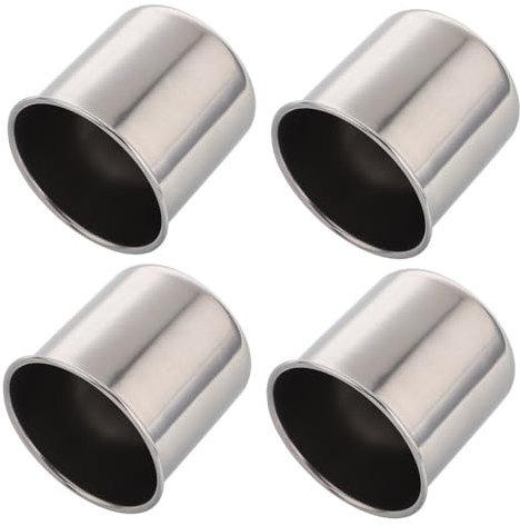 Gatuida 4pezzi Bicchieri in Acciaio Impilabili per Ragazzo Ragazza Metallo Uso per tè Vino Robusto e Facile da