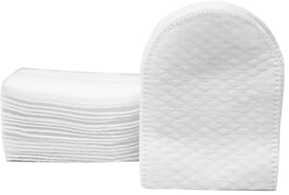Beavorty 240 Discos de Algodón en Forma de U para Cara, Almohadillas Cosméticas de Algodón Puro, Portátiles Que No Se Apelmazan para Aplicar Loción o Tónico
