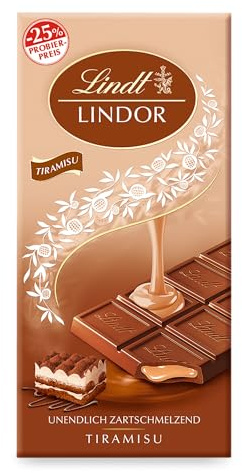 Lindt Schokolade | LINDOR Tiramisu, 100g Tafel, Probierformat, Angebot