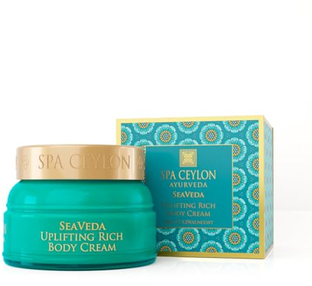 Spa Ceylon SeaVeda Uplifting Rich Body Cream – Smooth & Soothe the Driest Skin, Nourishing Moisturizer with Marine Therapy & Ayurveda, Body Rich Nourishment Cream for Extra Dry Skin, 150g