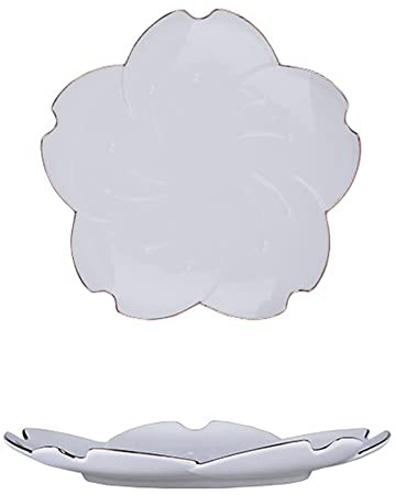 Insalatiera in ceramica da 15,2 cm, piatti piani, piatti per pasta, dessert, antipasti, ciotole per immersione, lavabili in lavastoviglie (bianco, 16,8 cm)