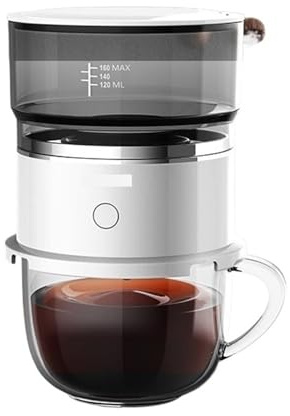 YQVEOT Cafetera Portátil, Cafetera automática de Goteo Manual, cafetera Espresso portátil con Prensa Manual, a for Viajes, campamentos, hogar y Oficina