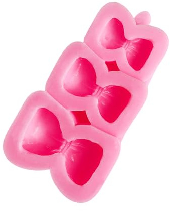 Moldes de silicona con lazo de 3 cavidades, moldes de resina epoxi para jabón, chocolate, caramelo, fondant, decoración de tartas de boda, herramienta de manualidades en el hogar