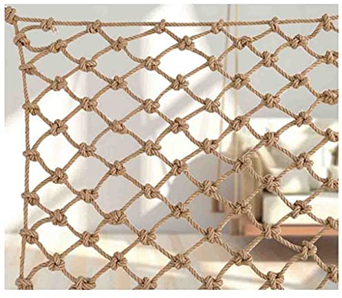 Sicherheitsnetz Outdoor-Seilnetz, Sicherheits-Hanf-Seilnetz Für Kinder, Dekoratives Jute-Hanf-Netz Für Den Garten(1x1m(3.28X3.28ft))