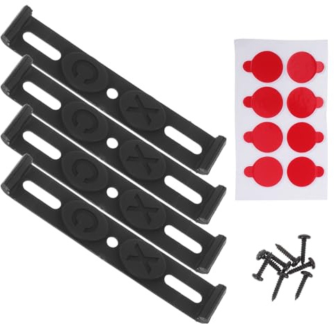 TOBBOMEY 4 Pezzi Supporti in Plastica per Targa Auto con Kit Viti di Montaggio Staffe Resistenti alle Intemperie e Raggi Uv per Fissaggio Sicuro e Visibilità Chiara della Targa
