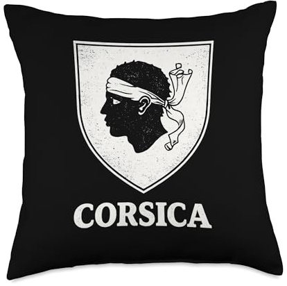 Corsica Flag Moor Head Pocket Pride Corsican Roots Throw Pillow