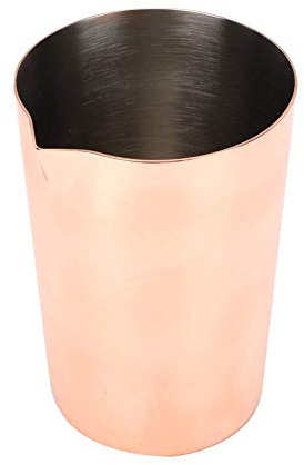 Vaso mezclador para cócteles, vaso mezclador de acero inoxidable 304, vaso para remover vino de 500 ml, accesorio profesional de bar para fiestas y bartenders. (Oro rosa)