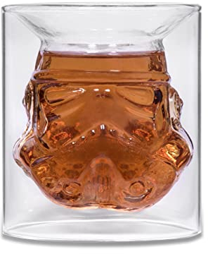 Vaso de whisky invertido Stormtrooper original, transparente, para whisky, bourbon y whisky escocés, 150 ml, vaso de whisky perfecto como regalo para hombres - ¡ThumbsUp!