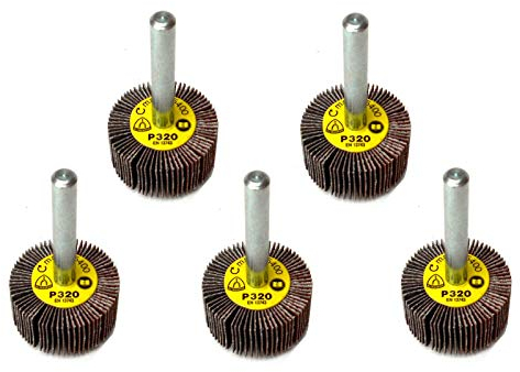 Klingspor KM 613 Fächerschleifer/Lamellenschleifer | 30 x 10 mm (Schaftdurchmesser: 6 mm) | 5 Stück | Körnung: 60