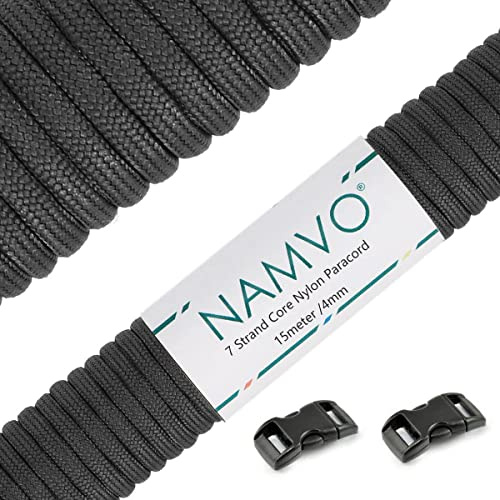 Namvo 550 Paracord Schnüre Mil Spec Type III 7 Strand Parachute Cord Schnur Rope Survival Nylon Seil 49 Feet