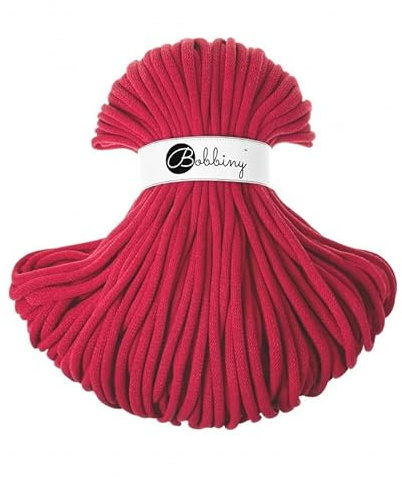 Bobbiny Jumbo 9 mm Rope-Garn 100 m Kordel (Classic Red)