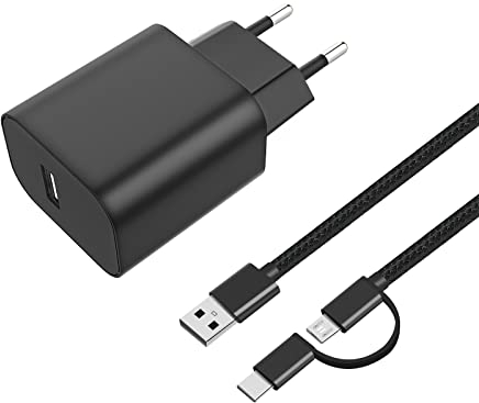 Type C 5V3A 15W Ladegerät Kompatibel mit Kindle Fire HD 10 9th Gen Tablet, Ladegerät und Netzteil Kompatibel mit Fire Kindle HD 6 7 8.9 9.7, Kompatibel mit Fire 7 HD 8 10 Tablet