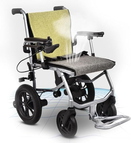 DaoGeSir Elektro Rollstuhl, Klapprollstuhl Elektrisch Leicht Zusammenklappbar Rollstühle Mit Selbstantrieb Transportrollstühle Für Ältere Und Behinderte Menschen Mobilitätshilfe-Rollstuhl