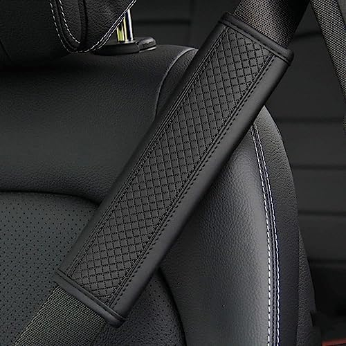 NUNETH 2 Stück Auto Sicherheitsgurtpolster für VW Multivan T6, Weiches Bequem Langlebig Gurtpolster, Auto Sicherheitsgurt Polster Auto Gurtpolster, Auto-Zubehör,B-Black
