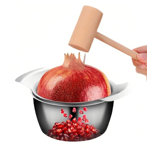 1 juego de pelador de granada de acero inoxidable, pelador de granada de acero inoxidable, abridor de granada portátil, práctico pelador de granada, pelador de cocina, abridor de frutas