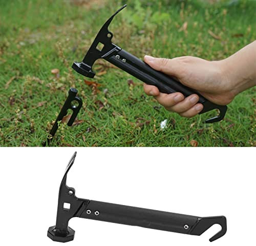 Campinghammer, Edelstahlkopf, Multifunktions-Bodennagelhammer Outdoor-Campingzelt