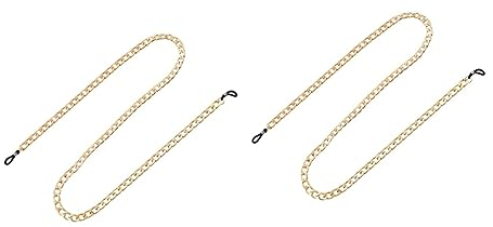 GALPADA 2stücke Goldene Brillenketten Für Herren Verstellbare Sonnenbrillen-halterung Antirutsch-brillenband Für Eyeglasses Stilvolle Kette Für Sport Und Freizeit Zum Schutz Vor
