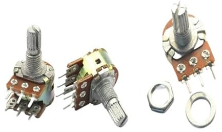 5PCS WH148 B1K B2K B5K B10K B20K B50K B100K B250K B500K B1M 3Pin 6pin 15mm achse verstärker dual stereo potentiometer 1K 2K 5K 10K (Size : B50K 6Pin)