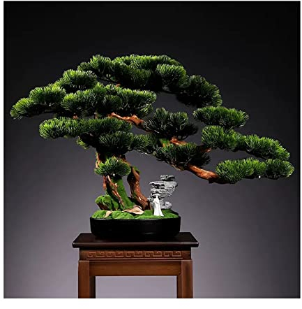 Künstlicher Bonsai Künstlicher Bonsai-Baum, 65,9 cm, große Dekoration, Simulation Willkommenskiefer, Bonsai-Baum, Wohnzimmer, Büro, Desktop, grüner Kunstbaum, kreative künstliche Topfpflanze Künstlich
