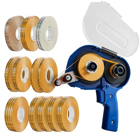 SPRINTIS Paketbandabroller Starterkit mit ATG-900 Handabroller, 12Kleberollen und Adapter, vielseitiges Set für unterschiedlicheKlebebandbreiten