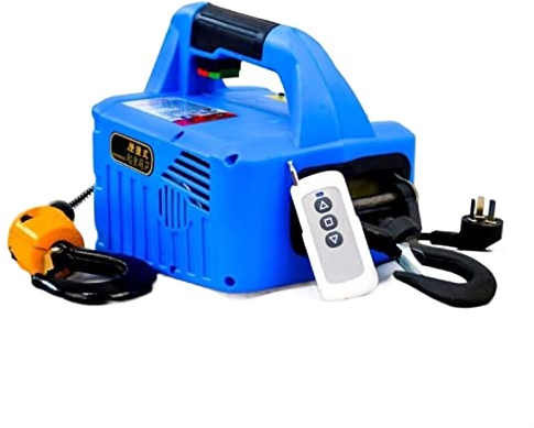 500 kg elektrischer Flaschenzug, tragbare elektrische Handwinde, Traktionsblock, elektrisches Stahldrahtseil, Hebezeug, Zugseil, 220 V/110 V, YIJIAN (Farbe: US 110 V, Größe: Manuell 19 m) (EU 220 V F