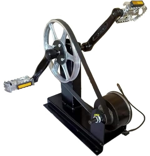 HENGCMM Generatore di Corrente a Pedale da 100 W, Generatore di Pedali Portatile, Generatore Multifunzione A Manovella Generatore A Pedale Fai da Te, Alimentatore di Emergenza,2