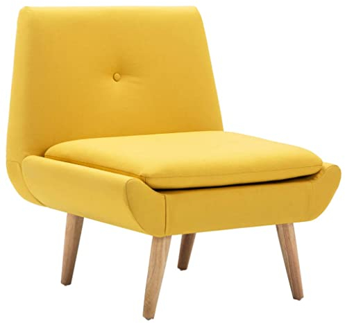HETFTJN Clubsessel Sessel Wohnzimmer Lounge Sessel Outdoor Outdoor Sessel - Polsterstuhl Gelb Stoff für Studierzimmer Balkon Büro Wohnzimmer