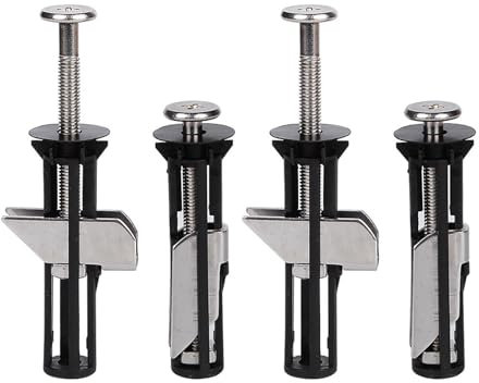 4 Stück Toilettensitz Behoben Schraube, Universal WC Sitz Befestigung, Edelstahl Schrauben für Toilettensitz mit Gummidichtung, Blindloch Befestigungen Scharniere für Toilettensitze