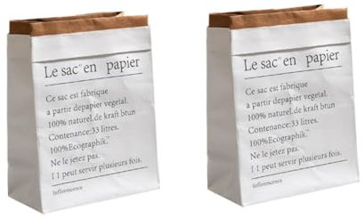KICHOUSE 2 Stück Weiße Kraftpapier Aufbewahrungstaschen Mittel Doppellagig Verstärkte Geschenkbeutel Strapazierfähige Blumenverpackung Für Kreative Geschenkideen