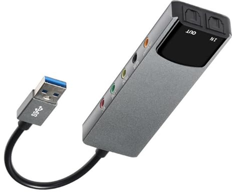 Carte son externe USB vers RJ45, 5.1 canaux+sortie fibre SPDIF, prend en charge AES/EBU, IEC60958, S/PDIF