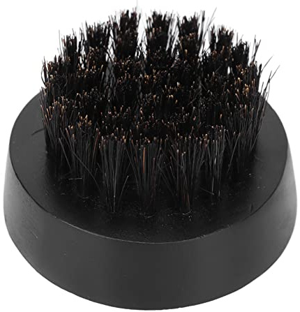 Professionelle Bartbürste, Bürsten-Styling-Bartkamm mit Holzgriff, weiche Kämmbartbürste, Schnurrbartbürste für Männer (Black)