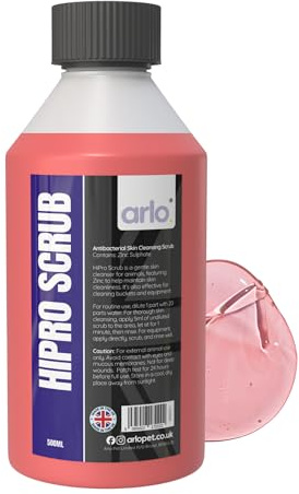 HiPRO Scrub™ - Antibacterial Skin & Wound Wash for Horses | Tea Tree Oil | Deep Cleansing & Soothing Formula for Wounds, Cuts, and Irritated Skin | 500mL