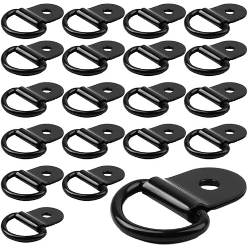 Lot de 20 crochets d'arrimage robustes en acier inoxydable pour camion, remorque, camping-car, entrepôt, bateau, contrôle de charge et montage en surface