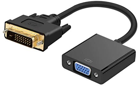 DOITOOL Dvi Male to Vga Female Converter Adapter Dvi-d to Vga Adapter Cable for Tv and Computer Black
