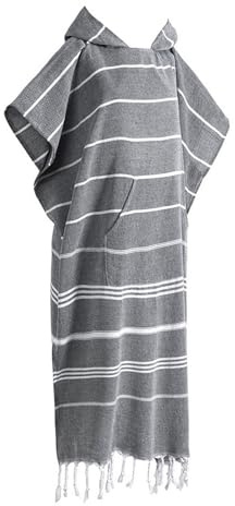 Quick Drying Microfibre Bath Poncho Towel With Hooded For Beach Surfing Swimming Fixed Size For Adults