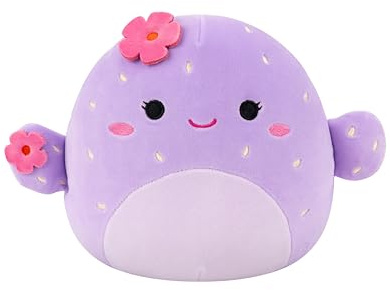 Squishmallows Adrienne the Purple Barrel Cactus originale, 19 cm, carino peluche da collezione, per bambini, peluche carino, adatto per ragazze e ragazzi dai 3 anni