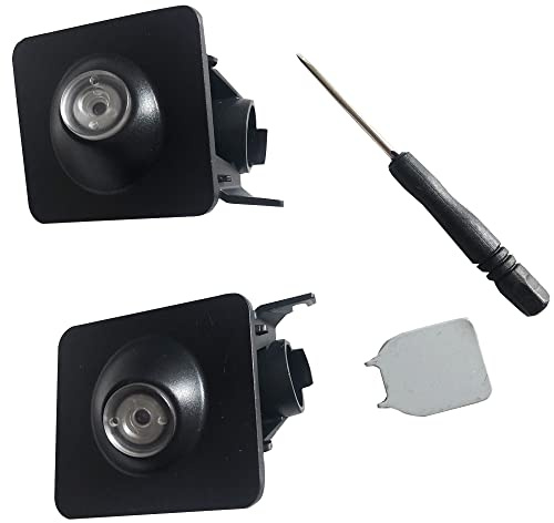 Duleutgnu 2pcs LED Seite unter Spiegel Ghost Projektor Licht Logo Willkommenslicht Auto Ersatz Rücklicht Zubehör Weiße Glaslinse (für RS Weiß square)