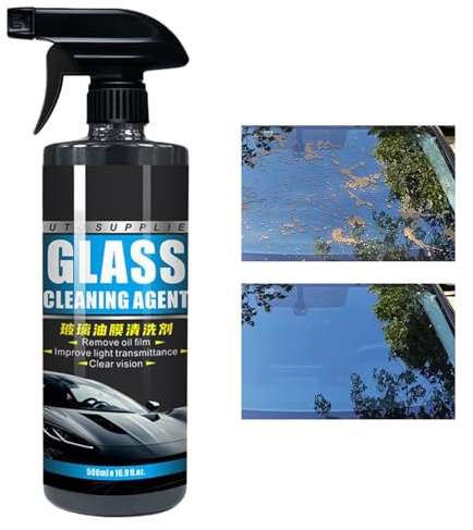 Scheiben Ölfilm Entferner - 500ml Auto Glas Reiniger,Fettlöser Für Tägliche Pflege Regenvorbereitung Parkplatz