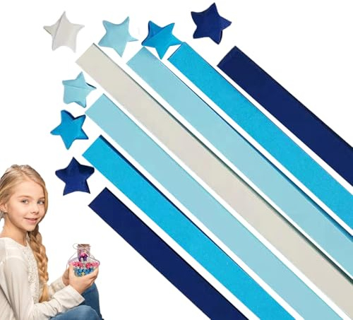 Papierstreifen für Sterne | Farbverlauf-Lucky-Star-Papierstreifen 1350 Blatt | Bastelpapier für Glückssterndekoration, doppelseitiges Sternpapier für den Schulunterricht