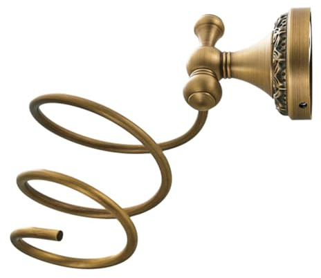 SOIMISS Soporte Dorado Pelo de para de Cobre Secador Espiral y en el Que Acero Inoxidable Diseño Protege y Sostiene Seguridad para Baño y Barbería